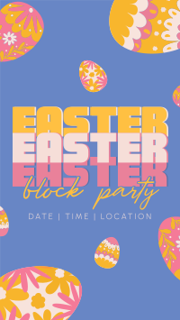 Easter Party Eggs Facebook Story Design