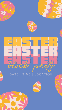 Easter Party Eggs Facebook Story Image Preview