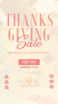 Thanksgiving Leaves Sale Facebook story Image Preview