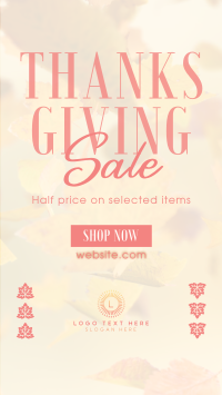 Thanksgiving Leaves Sale Facebook Story Design