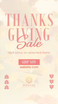 Thanksgiving Leaves Sale Facebook story Image Preview