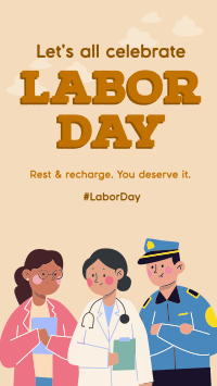 Happy Labor Day TikTok video Image Preview