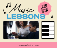Music Lessons Facebook Post Design
