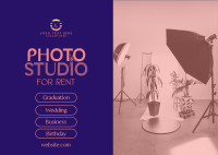 Photo Studio Rental Postcard Design