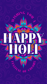 Holi Greeting Flourishes Instagram Reel Design