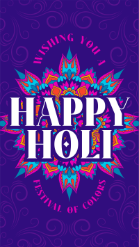 Holi Greeting Flourishes Instagram reel Image Preview