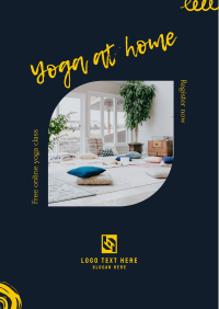 Yoga At Home Flyer Design