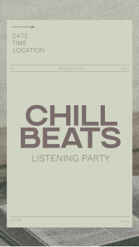 Minimal Chill Music Listening Party Facebook story Image Preview