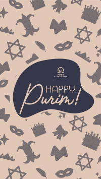 Purim Symbols Instagram Story Design