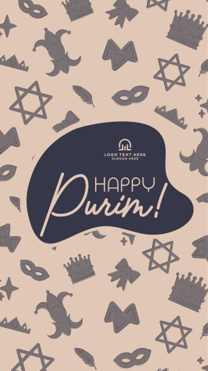 Purim Symbols Instagram story Image Preview