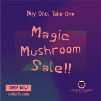 Psychedelic Mushroom Sale Instagram Post Design