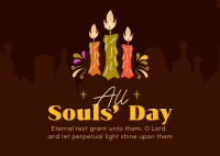 All Souls Day Prayer Postcard Design