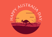 Australia Landscape Postcard Design