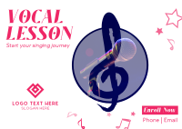 Vocal Lesson Postcard Design