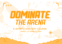 Grunge E-sport Course Postcard Image Preview