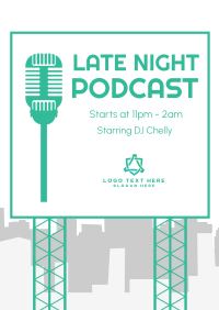 Late Night Podcast Poster Design