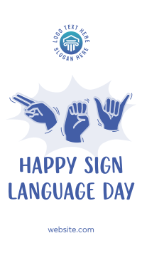 Hey, Happy Sign Language Day! TikTok Video Design