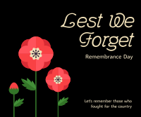 Poppy Remembrance Day Facebook Post Design