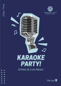 Karaoke Party Mic Poster Image Preview