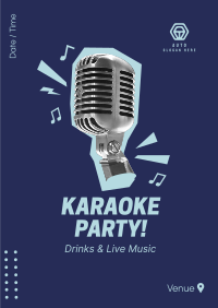 Karaoke Party Mic Poster Image Preview