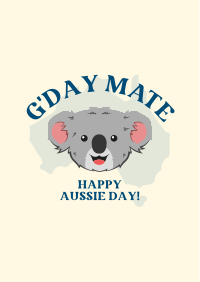 Happy Aussie Koala Flyer Design