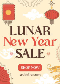 Lunar New Year Sale Poster Design