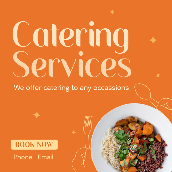 Catering At Your Service Instagram Post Design