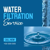 Water Filtration Service Instagram Post Design