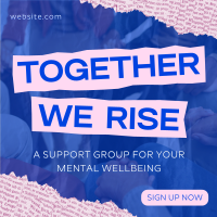 Mental Health Support Group Instagram post Image Preview