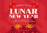 Lunar Celebrations Postcard Image Preview