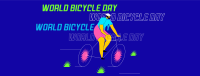 Happy Bicycle Day Facebook cover Image Preview