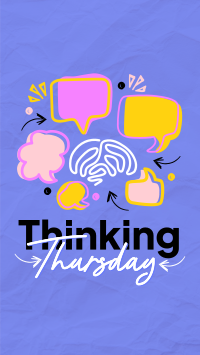 Simple Quirky Thinking Thursday Facebook Story Design