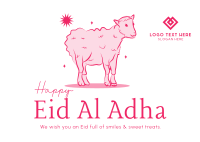 Eid Al Adha Lamb Postcard Design