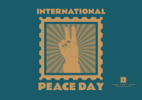 Peace Day Stamp Postcard Image Preview