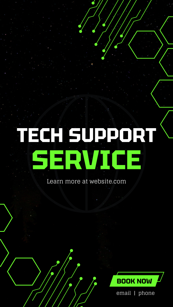 Tech Support Instagram Story Design Image Preview