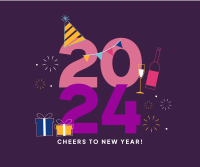 New Year 2022 Facebook Post Design