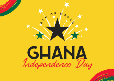 Ghana Independence Celebration Postcard Image Preview