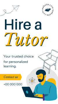 Tutor for Hire Facebook story Image Preview
