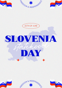 Minimalist Slovenia Statehood Day Flyer Image Preview