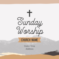 Church Sunday Worship Instagram post Image Preview