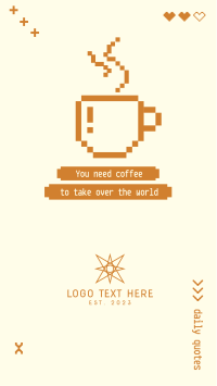 Coffee Pixel Quote Instagram story Image Preview