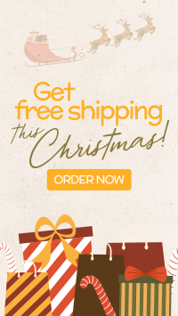 Contemporary Christmas Free Shipping Instagram Reel Preview