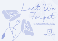 Remembrance Flowers Postcard Image Preview