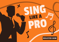 Sing Like a Pro Postcard Image Preview