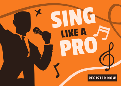 Sing Like a Pro Postcard Image Preview