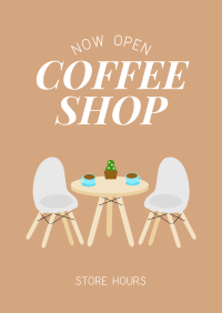 Coffee Shop is Open Poster Image Preview