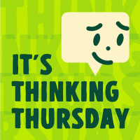 Cute Speech Bubble Thinking Thursday Instagram post Image Preview