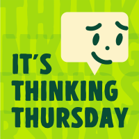 Cute Speech Bubble Thinking Thursday Instagram Post Image Preview