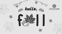 Hello Fall Greeting Facebook Event Cover Design