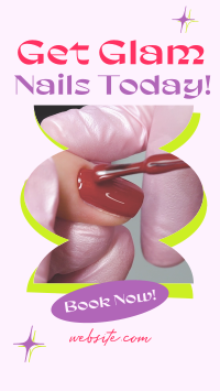 Glam Nail Salon Facebook Story Design